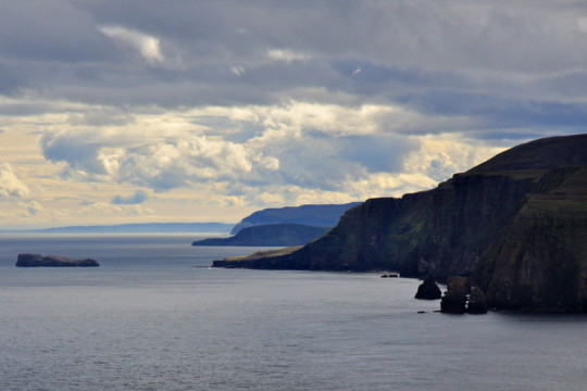 Looking along the north coast from Cape Wrath Lighthouse North coast from Cape Wrath Lighthouse