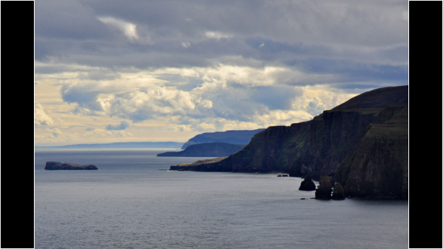 Looking along the north coast from Cape Wrath Lighthouse North coast from Cape Wrath Lighthouse
