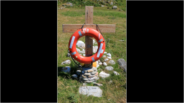 Unknown Sailors Grave at Innean Glen Beach Mull of Kintyre Unknown Sailors Grave