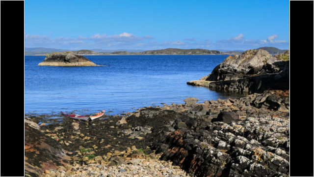 Landing at Rubha Mor, Garbh Eileach Sea Kayak Garvellachs
