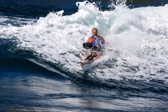Surfing at Grey Dogs Sea Kayak Garvellachs Grey Dogs