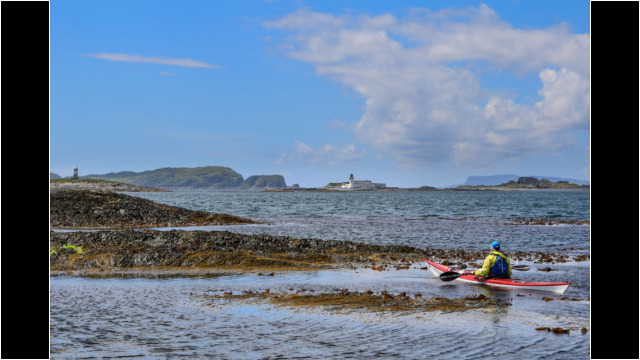 Fladda Lighthouse with Garvellachs & Belnahua Sea Kayak Garvellachs Lighthouse