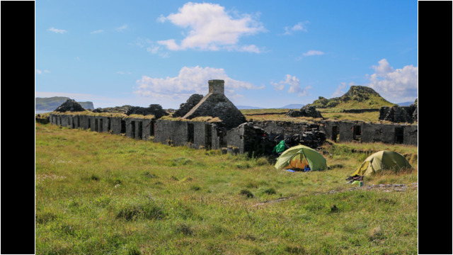 Campsite on Belnahua Sea Kayak Garvellachs Belnahua Camping
