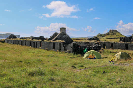 Campsite on Belnahua Sea Kayak Garvellachs Belnahua Camping