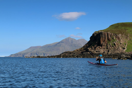 South Coast of Eigg, Rum behind Sea Kayak Eigg Muck