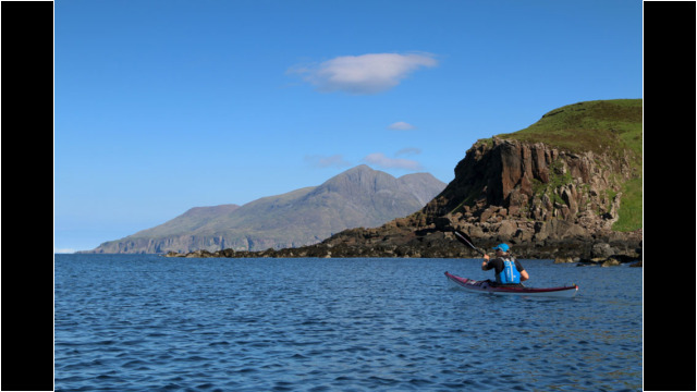 South Coast of Eigg, Rum behind Sea Kayak Eigg Muck