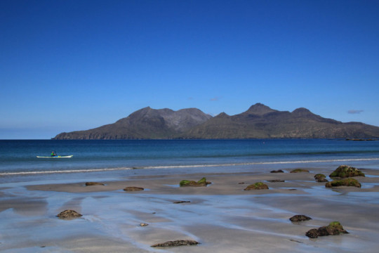 Singing Sands Eigg, Rum behind Sea Kayak Eigg Muck Beach Singing Sands Rum