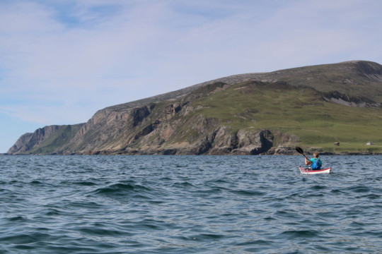 Approaching Harris, West Coast Rum Sea Kayak Rum