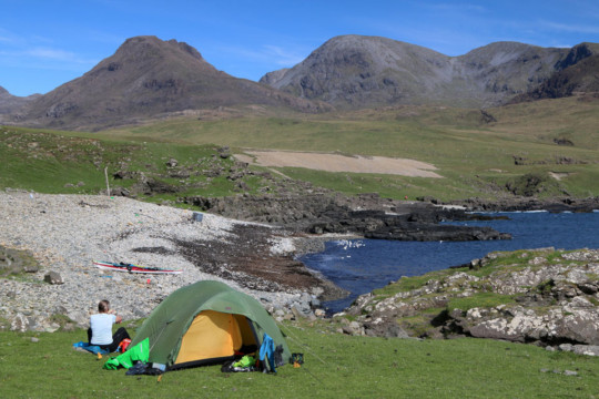 Camping at Harris, West Coast Rum Sea Kayak Rum Camping