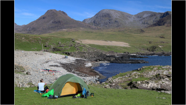 Camping at Harris, West Coast Rum Sea Kayak Rum Camping