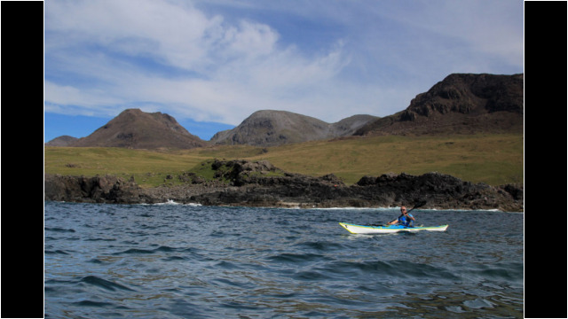 Approaching Harris, West Coast Rum Sea Kayak Rum