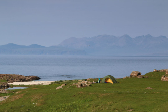 Camping at Garrisdale, NW Canna Sea Kayak Canna