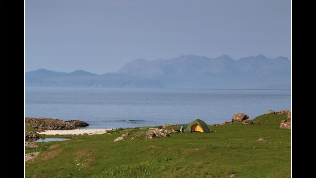 Camping at Garrisdale, NW Canna Sea Kayak Canna