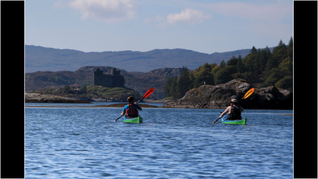 Castle Tioram from Loch Moidart Sea Kayak Eilean Shona Castle Tioram
