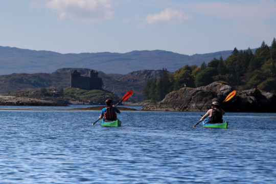 Castle Tioram from Loch Moidart Sea Kayak Eilean Shona Castle Tioram
