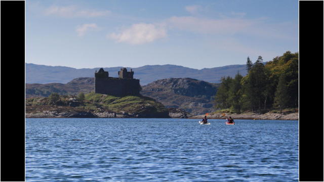 Castle Tioram from Loch Moidart Sea Kayak Eilean Shona Castle Tioram