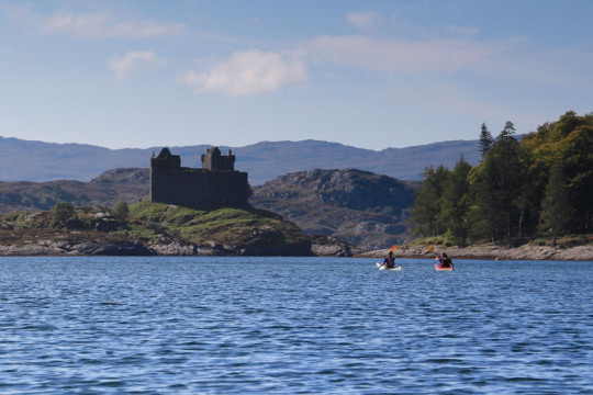 Castle Tioram from Loch Moidart Sea Kayak Eilean Shona Castle Tioram