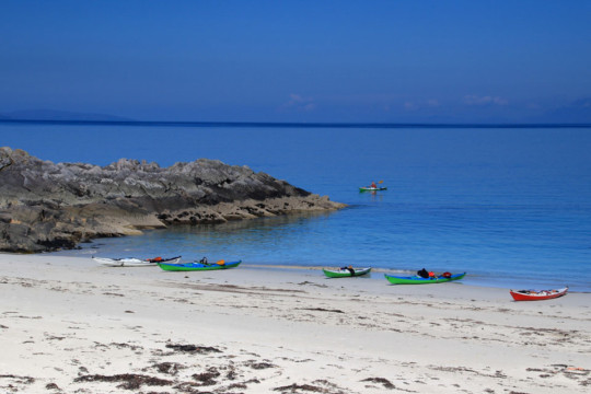 Silver Sands Beach enroute to Eileen Shona Sea Kayak Eilean Shona Beach Silver Sands
