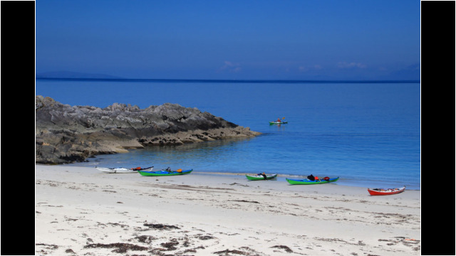 Silver Sands Beach enroute to Eileen Shona Sea Kayak Eilean Shona Beach Silver Sands