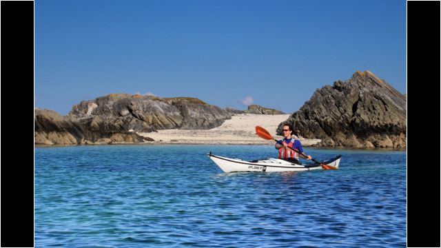 Silver Sands Beach enroute to Eileen Shona Sea Kayak Eilean Shona Beach Silver Sands