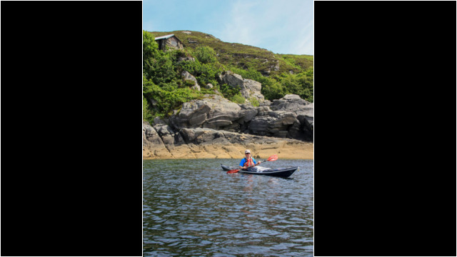 Bothy overlooking Camas Ghaoideil Sea Kayak Sound of Arisaig