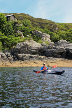 Bothy overlooking Camas Ghaoideil Sea Kayak Sound of Arisaig