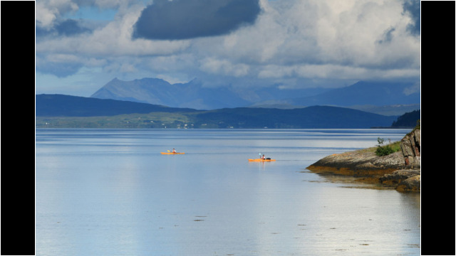 Entering Loch Hourn, Skye behind Sea Kayak Loch Hourn