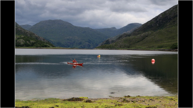 Looking into Loch Hourn from Fraoch Eilean Sea Kayak Loch Hourn