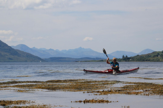 Entering Loch Duich, Skye behind Sea Kayak Loch Duich