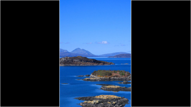 Plockton Islands, Skye behind Plockton Skye