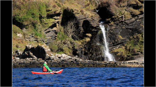 Loch Eishort Waterfall Sea Kayak Loch Eishort Skye Waterfall