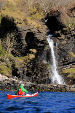 Loch Eishort Waterfall Sea Kayak Loch Eishort Skye Waterfall