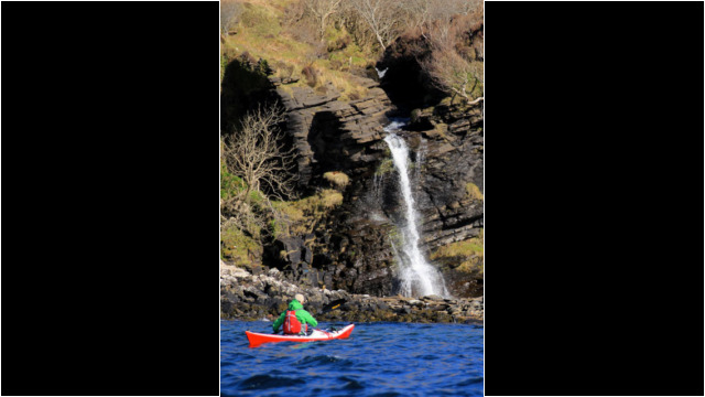 Loch Eishort Waterfall Sea Kayak Loch Eishort Skye Waterfall