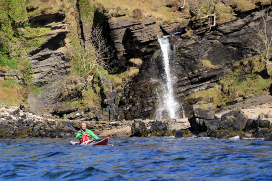 Loch Eishort Waterfall Sea Kayak Loch Eishort Skye Waterfall