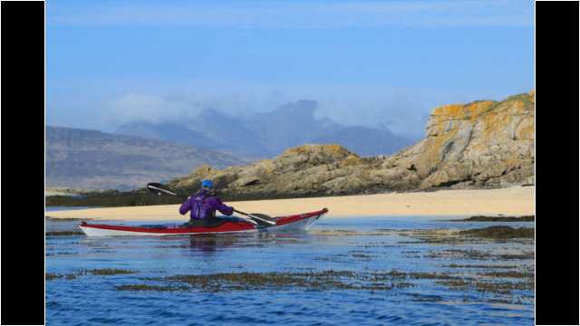 Coral Beach at Eileen Dubh, Loch Eishort Sea Kayak Loch Eishort Skye Beach