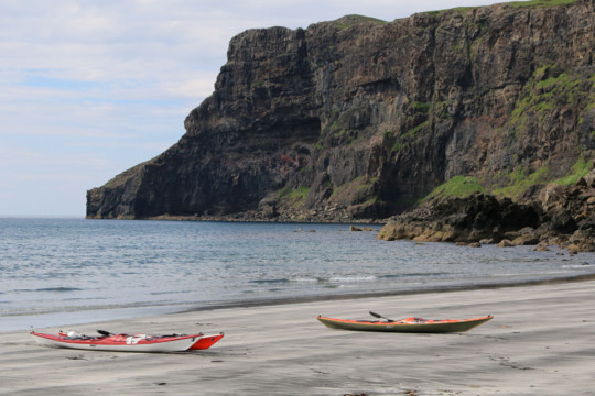 Landing at Talisker Bay Sea Kayak Talisker Skye Beach