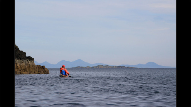Ascrib Islands, Hebrides behind Sea Kayak Waternish Point Ascrib Islands Skye