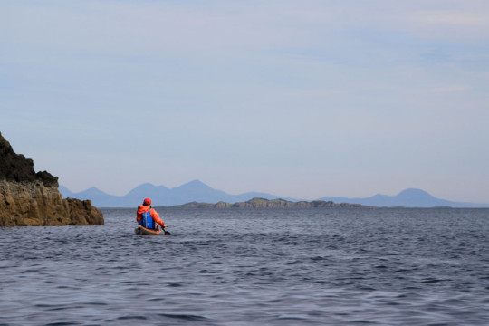 Ascrib Islands, Hebrides behind Sea Kayak Waternish Point Ascrib Islands Skye