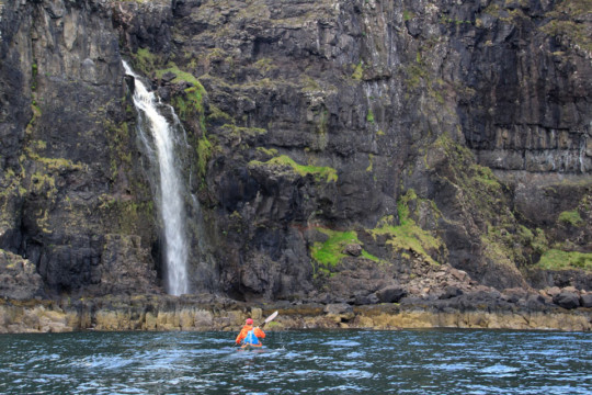 Waterfall in Loch Snizort, Waternish Point Sea Kayak Waternish Point Skye