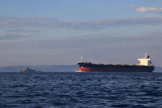 Ship passing Fladda-chuain Sea Kayak Fladda-chuain Skye