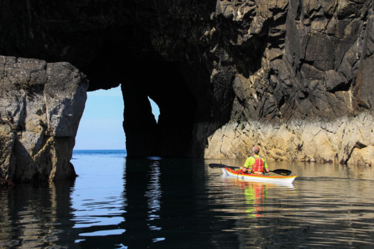 Arch at Toll a Roimh Sea Kayak Shiant Islands Arch
