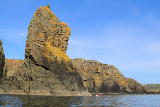 Stac Buidhe South of Kilmaluag Bay, Rubha Hunish Sea Kayak Rubha Hunish Stack Skye
