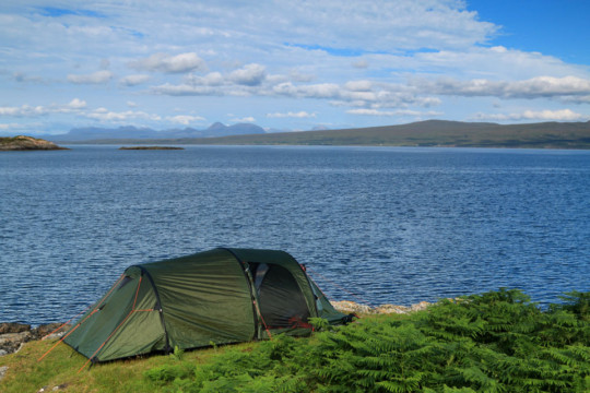 Camping on North Tip of Raasay Raasay Rona Camping