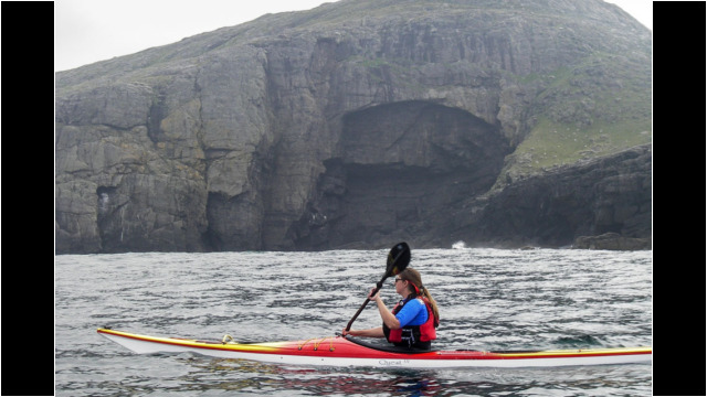 Arch Wall, Pabbay; Outer Hebrides Sea Kayak Pabbay Outer Hebrides Cliff Arch Wall