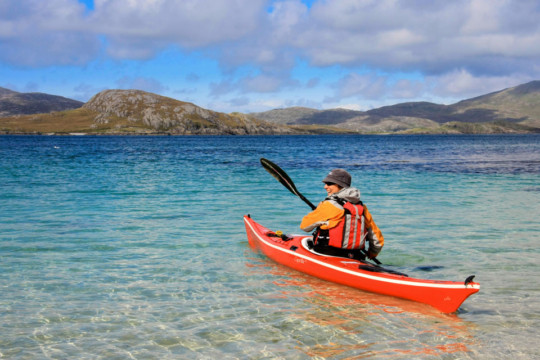 Leaving Bagh Ban, Sandray Sea Kayak Sandray Outer Hebrides