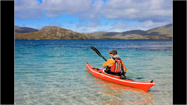 Leaving Bagh Ban, Sandray Sea Kayak Sandray Outer Hebrides
