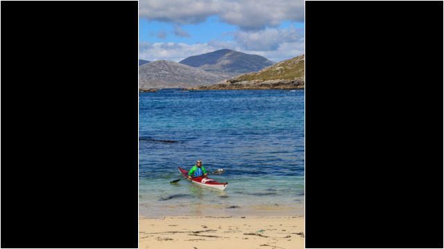 Landing at Traigh a Siar, Taransay Sea Kayak Taransay Beach Outer Hebrides