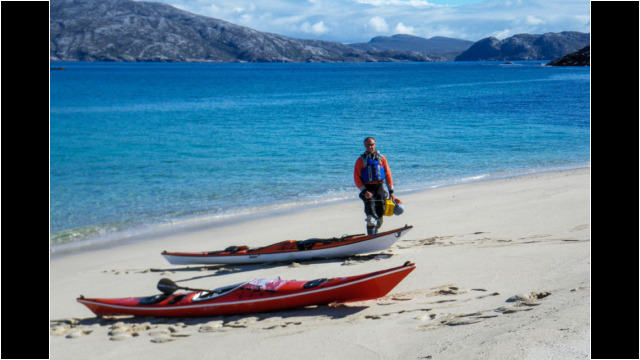 Beach opposite Kearstay, Scarp Sea Kayak Scarp Beach Outer Hebrides