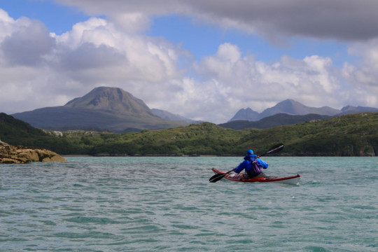 Looking into Torridon Mountains, Loch Gairloch Sea Kayak Loch Gairloch North West Highlands
