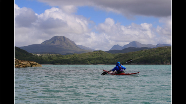 Looking into Torridon Mountains, Loch Gairloch Sea Kayak Loch Gairloch North West Highlands